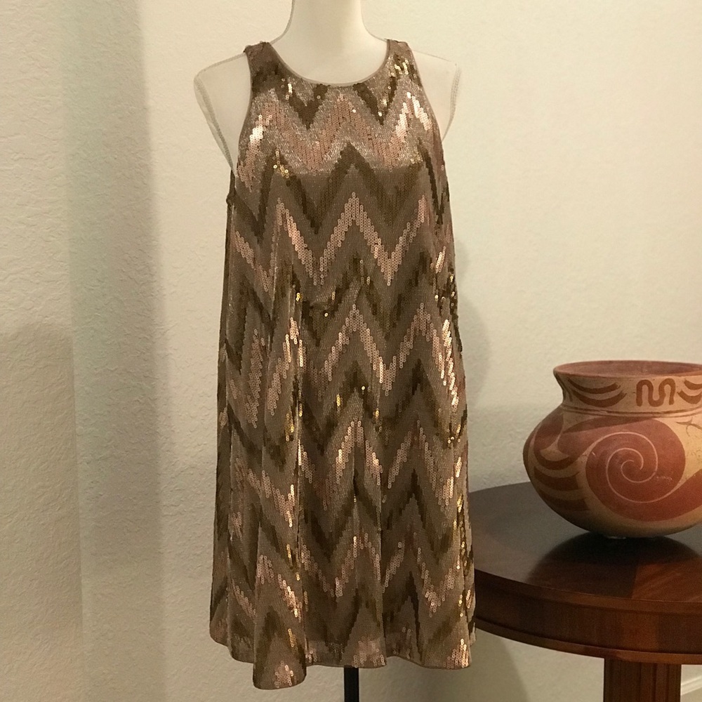 🔥🔥Aidan Mattox Red Carpet Rose Gold Swing Dress
